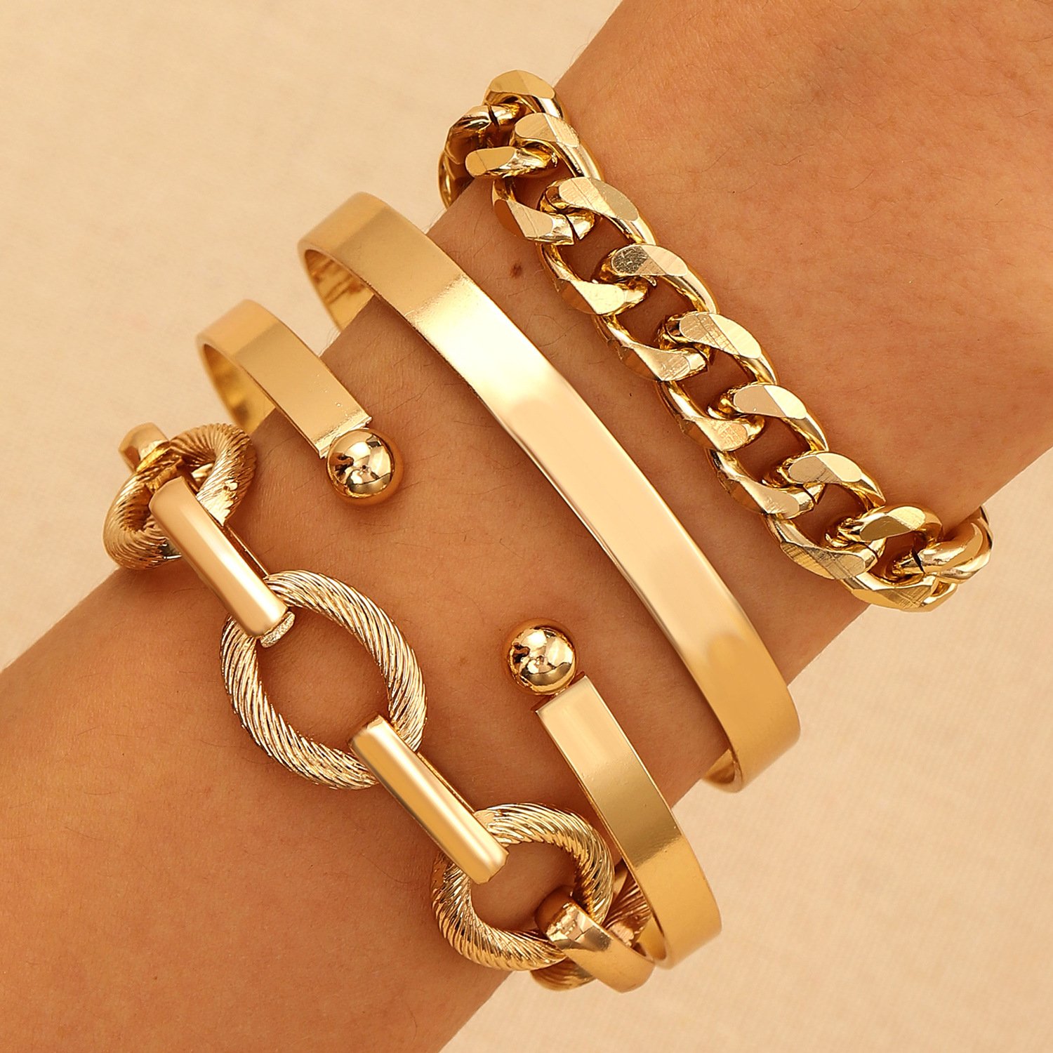 Bracelets Femmes Décontracté Floral Toutes Les Saisons Vacances Métal multicouche Bracelet