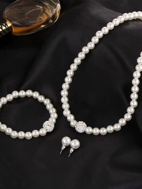 Collier Dame Romance Plain Toutes Les Saisons Joint Fendu ensemble Avec Faux Diamant Chaîne Colliers pour Femmes
