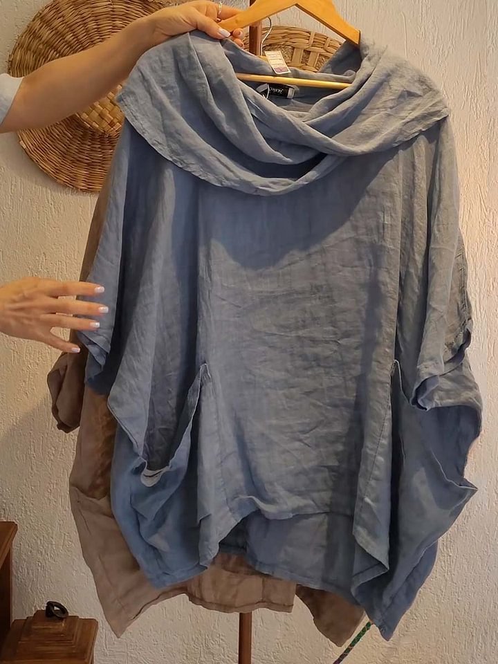 Chemises Décontracté Plain Été Micro-élasticité Quotidien Ample Demi Manche Col Châle Régulier pour Femmes