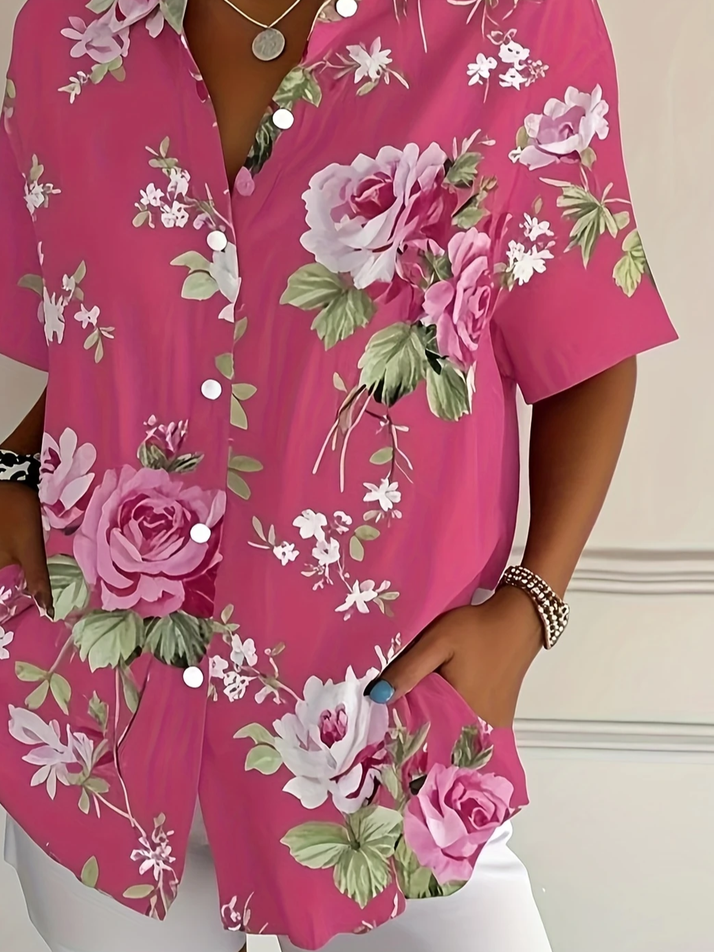 Chemises Femmes Décontracté Floral Été Polyester Imprimé Quotidien Ample Régulier Régulier
