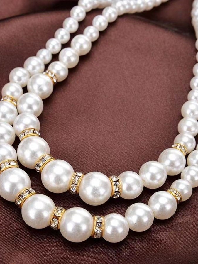 Collier Femmes Urbain Plain Toutes Les Saisons Roulotté Vacances chaîne en métal Collier