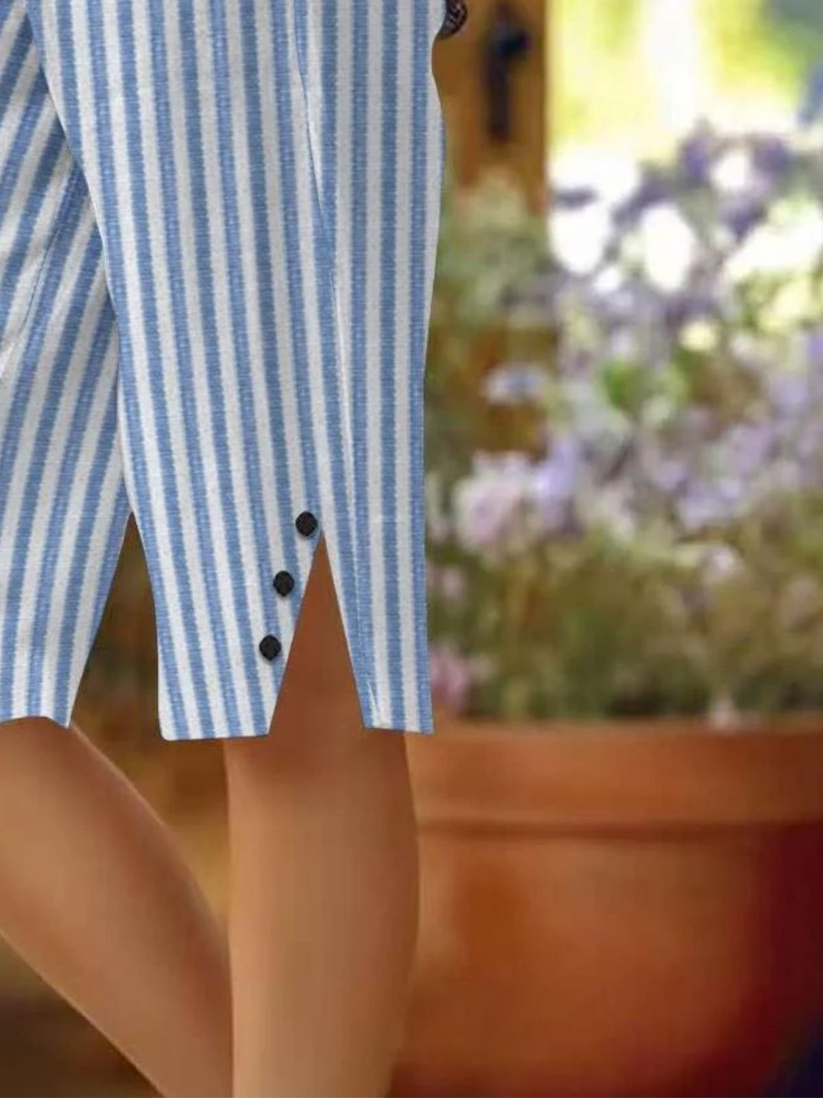 Pantalons Géométrique Décontracté Été Coton Naturel Coupe Régulière Plage Shorts Trapèze Régulier pour Femmes