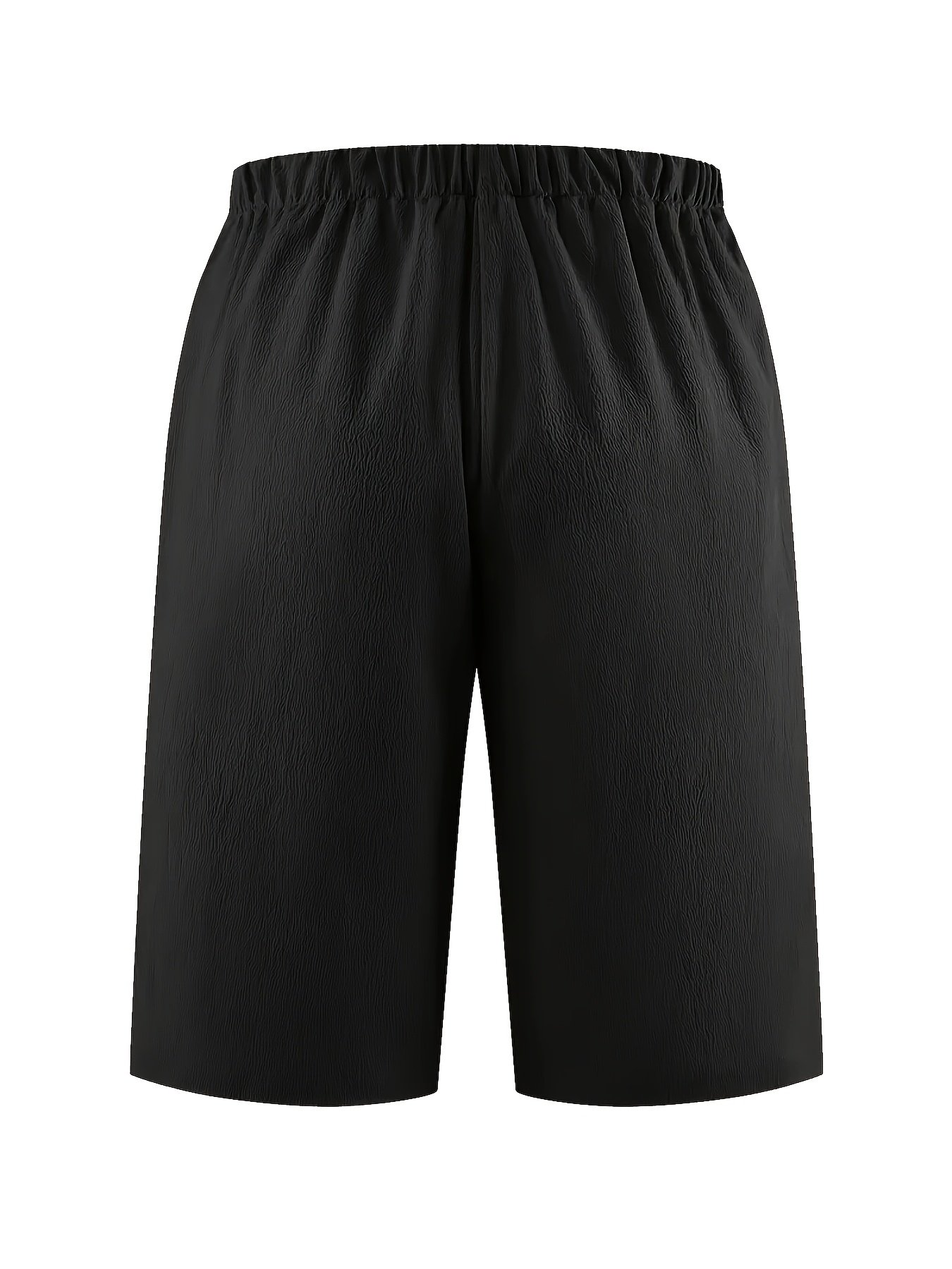 Pantalons Femmes Décontracté Plain Été Polyester Naturel Ample Pantalon droit Régulier Cinquième pantalon