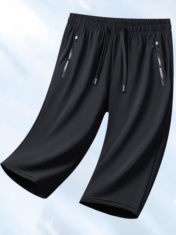 Shorts Simple Plain Été Naturel à Haute Élasticité Absorber l'Humidité et Évacuer la Sueur Sportif & Intérieur Coupe Régulière Corsaire pour Femmes