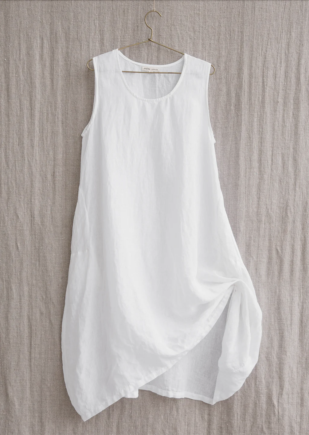 Femmes Plain Blanc Col Rond Confortable Mini Robe Décontracté