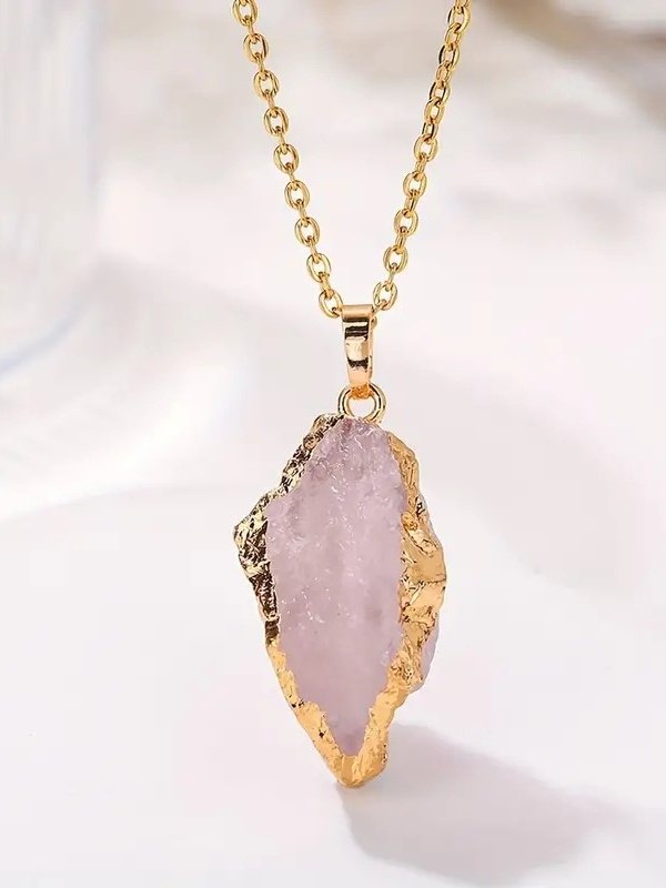 Collier Décontracté Bloc de Couleur Toutes Les Saisons Joint Fendu Rendez-Vous Chaîne Colliers Cristal pour Femmes