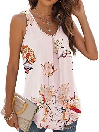 Top Débardeur Tops Plain Été Sportif Froncé Micro-élasticité Quotidien Coupe Régulière Régulier Droit pour Femmes