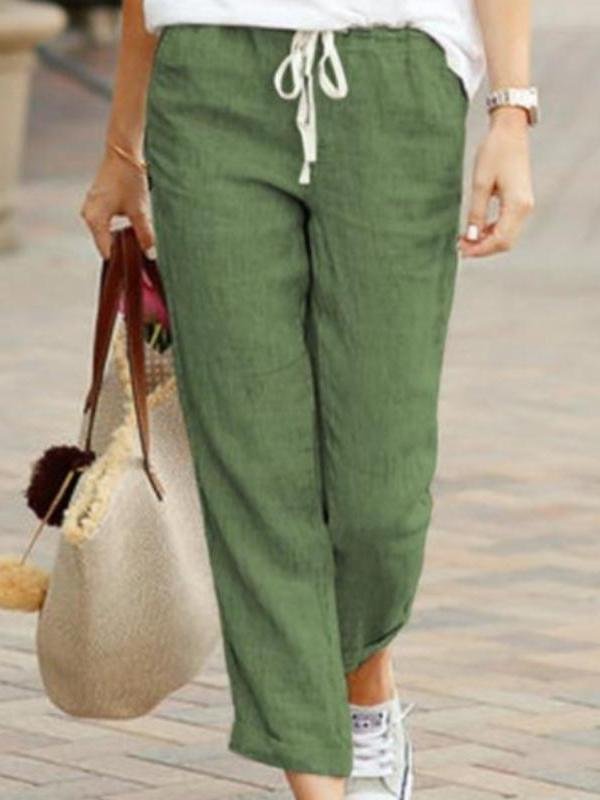 Pantalons Décontracté Plain Printemps / Automne Aucune élasticité Ample Long Droit Régulier Pantalon baggy pour Femmes