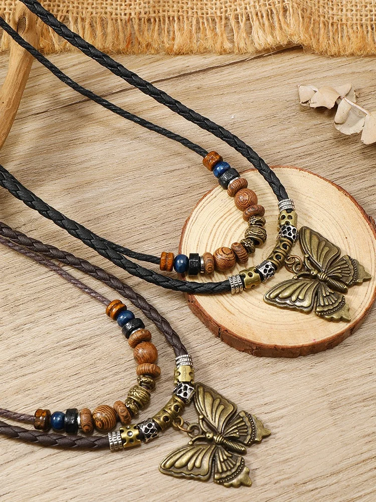 Collier Bloc de Couleur Rue Toutes Les Saisons Joint Fendu Fête Métal Rétro Style Pendentif Collier pour Femmes