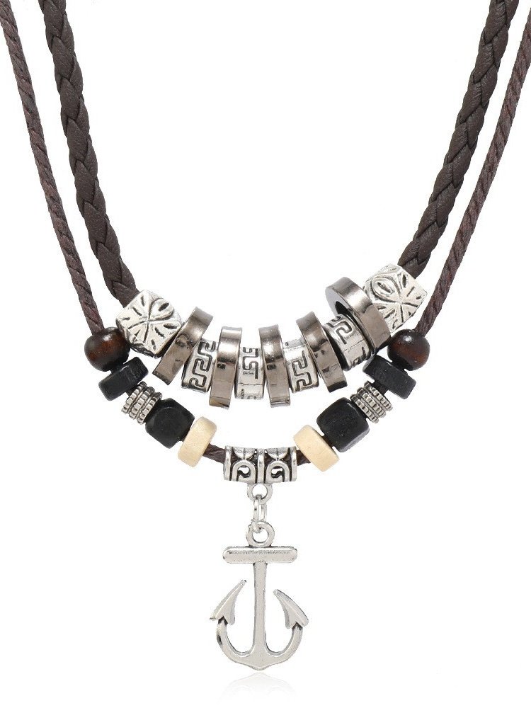 Collier Bloc de Couleur Rue Toutes Les Saisons Joint Fendu Fête Métal Rétro Style Pendentif Collier pour Femmes