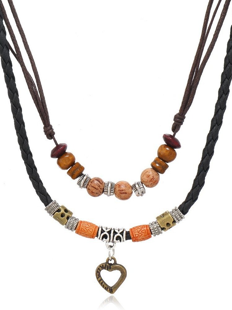 Collier Bloc de Couleur Rue Toutes Les Saisons Joint Fendu Fête Métal Rétro Style Pendentif Collier pour Femmes