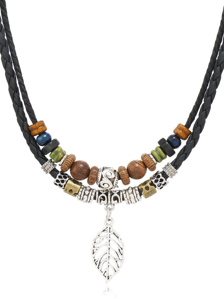 Collier Bloc de Couleur Rue Toutes Les Saisons Joint Fendu Fête Métal Rétro Style Pendentif Collier pour Femmes