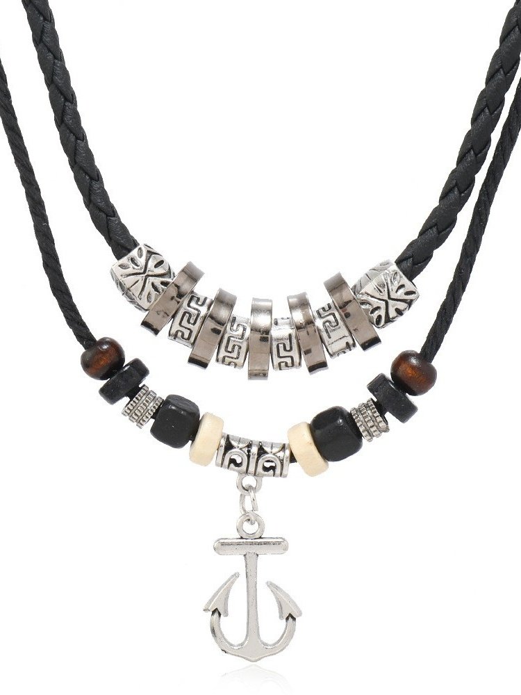 Collier Bloc de Couleur Rue Toutes Les Saisons Joint Fendu Fête Métal Rétro Style Pendentif Collier pour Femmes