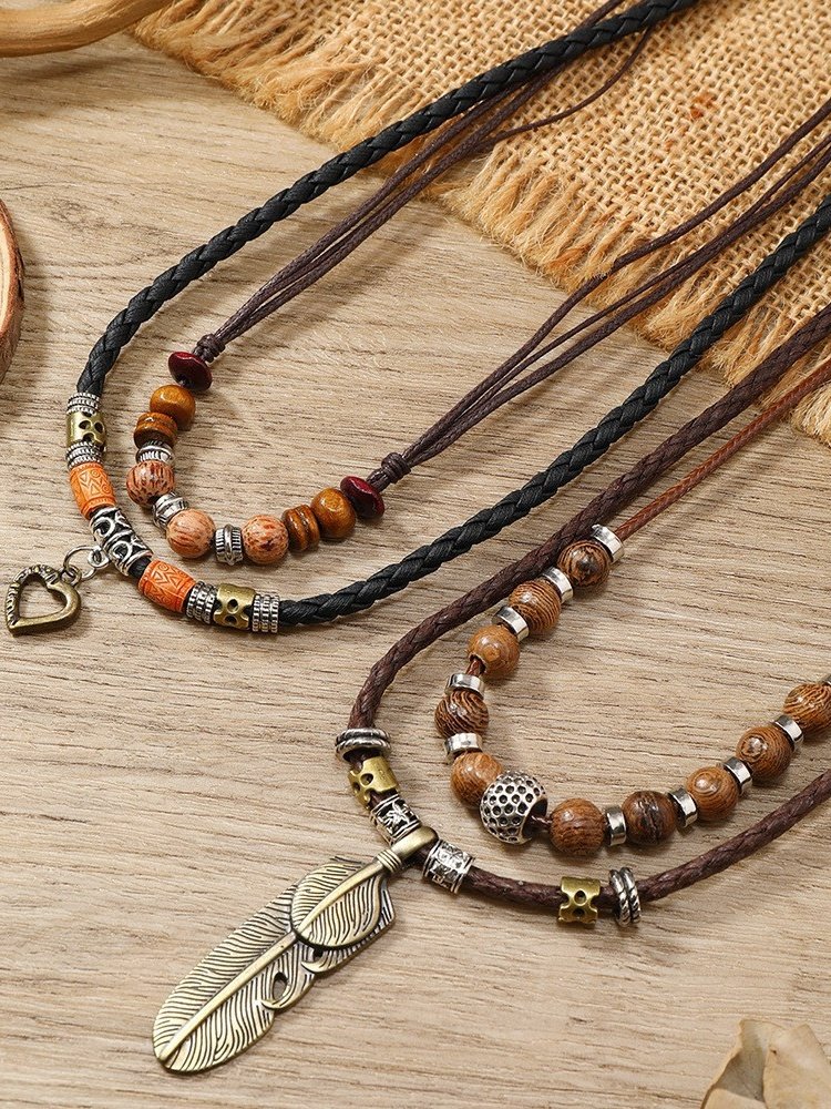 Collier Bloc de Couleur Rue Toutes Les Saisons Joint Fendu Fête Métal Rétro Style Pendentif Collier pour Femmes