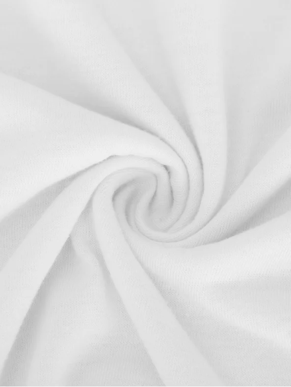 T-shirts Pois Polka Urbain Été Polyester Col V Jacquard Faire la navette Coupe Régulière Manches Bouffantes pour Femmes