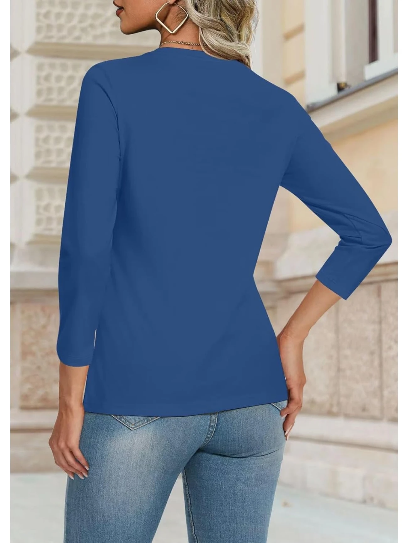 T-shirts Femmes Simple Plain Printemps / Automne Aucune élasticité Faire la navette Ample Jersey Manches Longues Non