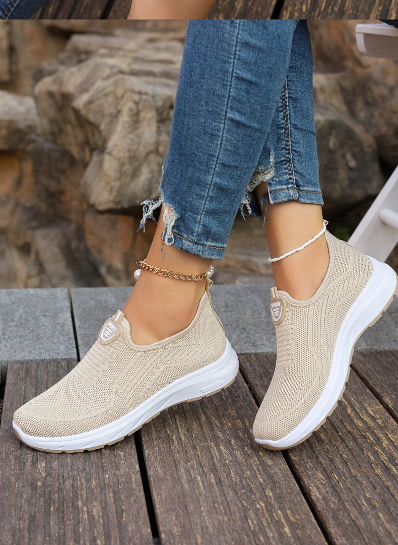 Chaussures Décontractées Décontracté Plain Toutes Les Saisons Polyester PVC Talon Bas Bout Fermé Caoutchouc à Enfiler pour Femmes