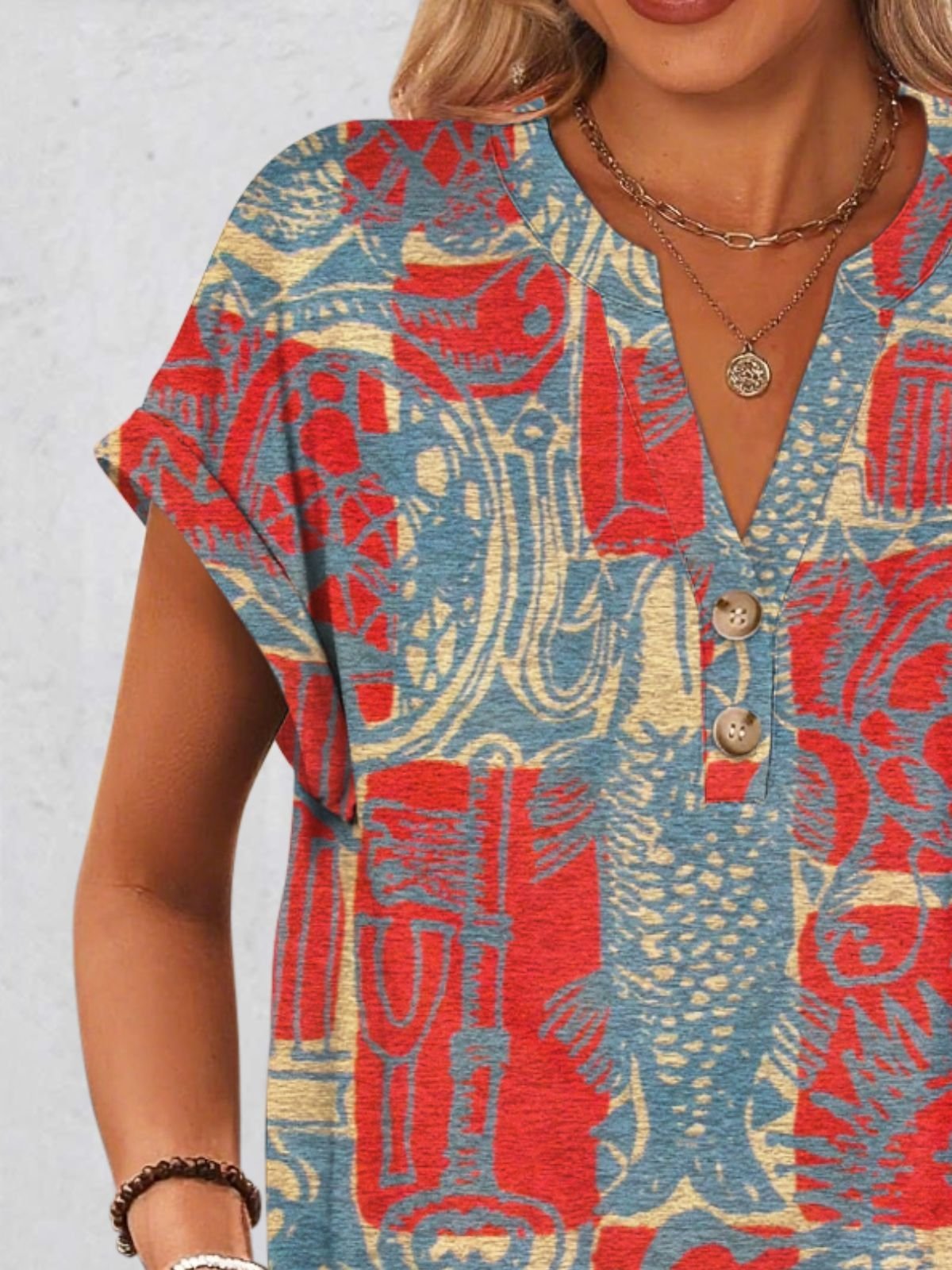 T-shirts Décontracté Floral Été Coton Micro-élasticité Quotidien Coupe Régulière Trapèze Régulier pour Femmes