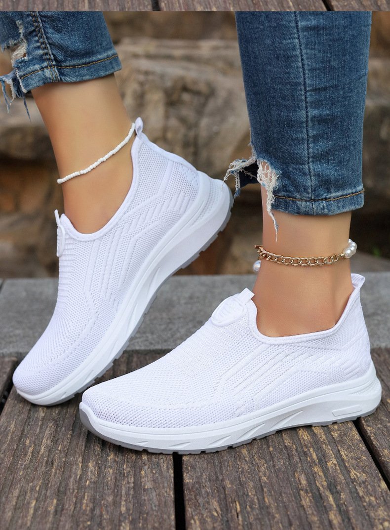 Chaussures Décontractées Décontracté Plain Toutes Les Saisons Polyester PVC Talon Bas Bout Fermé Caoutchouc à Enfiler pour Femmes