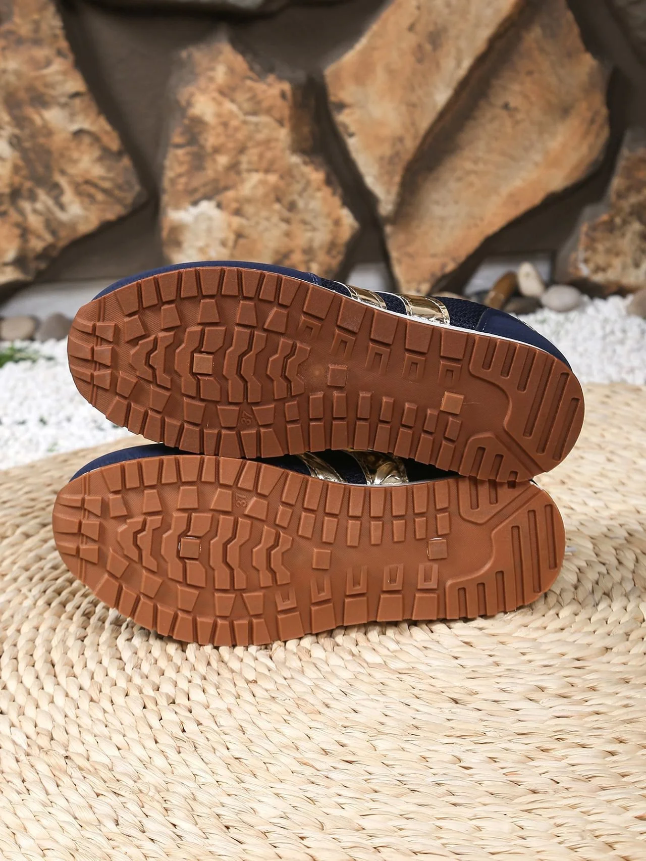 Chaussures Décontractées Décontracté Bloc de Couleur Toutes Les Saisons Polyester Quotidien Bout Fermé Caoutchouc à Lacets Baskets d'extérieur pour Femmes