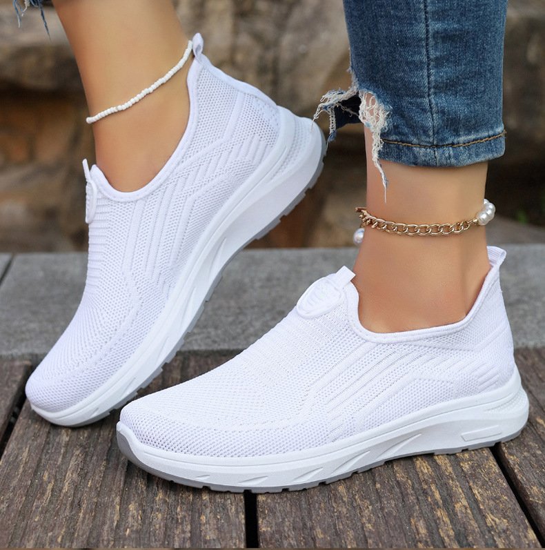 Chaussures Décontractées Décontracté Plain Toutes Les Saisons Polyester PVC Talon Bas Bout Fermé Caoutchouc à Enfiler pour Femmes