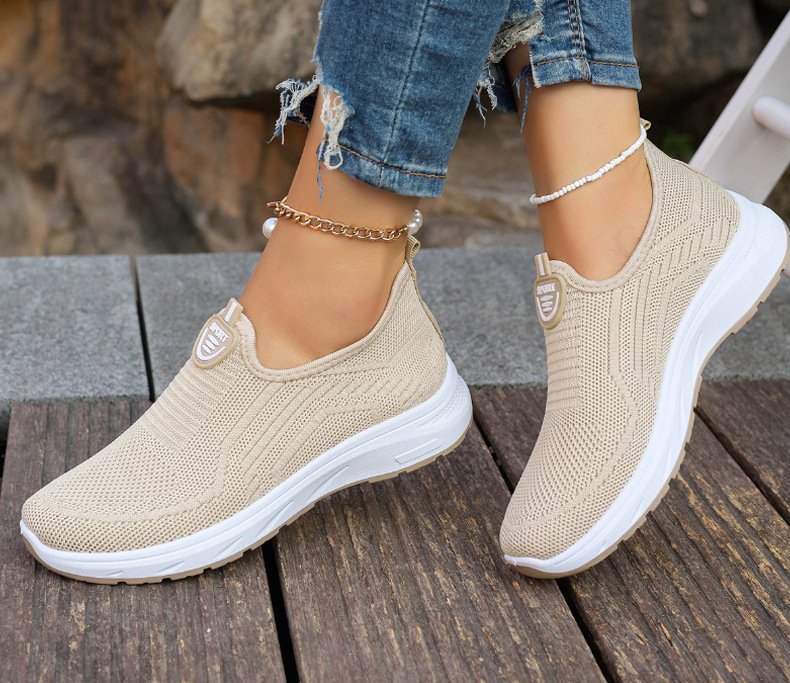 Chaussures Décontractées Décontracté Plain Toutes Les Saisons Polyester PVC Talon Bas Bout Fermé Caoutchouc à Enfiler pour Femmes