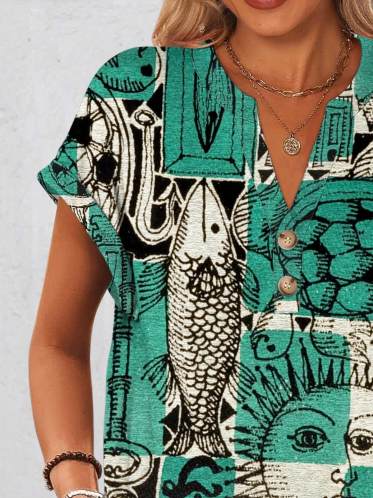T-shirts Décontracté Floral Été Coton Micro-élasticité Quotidien Coupe Régulière Trapèze Régulier pour Femmes