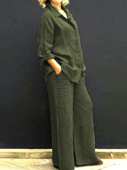 Deux Pièces Ensembles Femmes Décontracté Plain Printemps / Automne Micro-élasticité Coupe Régulière avec Sangle Réglable Top Avec Pantalons Droit Régulier