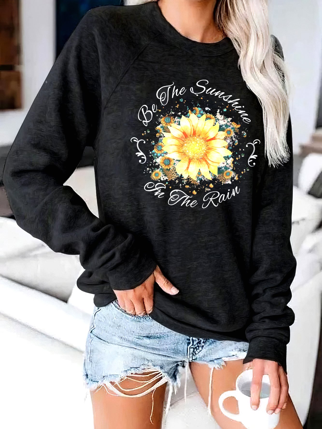 à Capuche Femmes Décontracté Printemps / Automne Lettres de texte Polyester Sweat-shirt à Capuche Micro-élasticité Quotidien Coupe Régulière Manches Longues