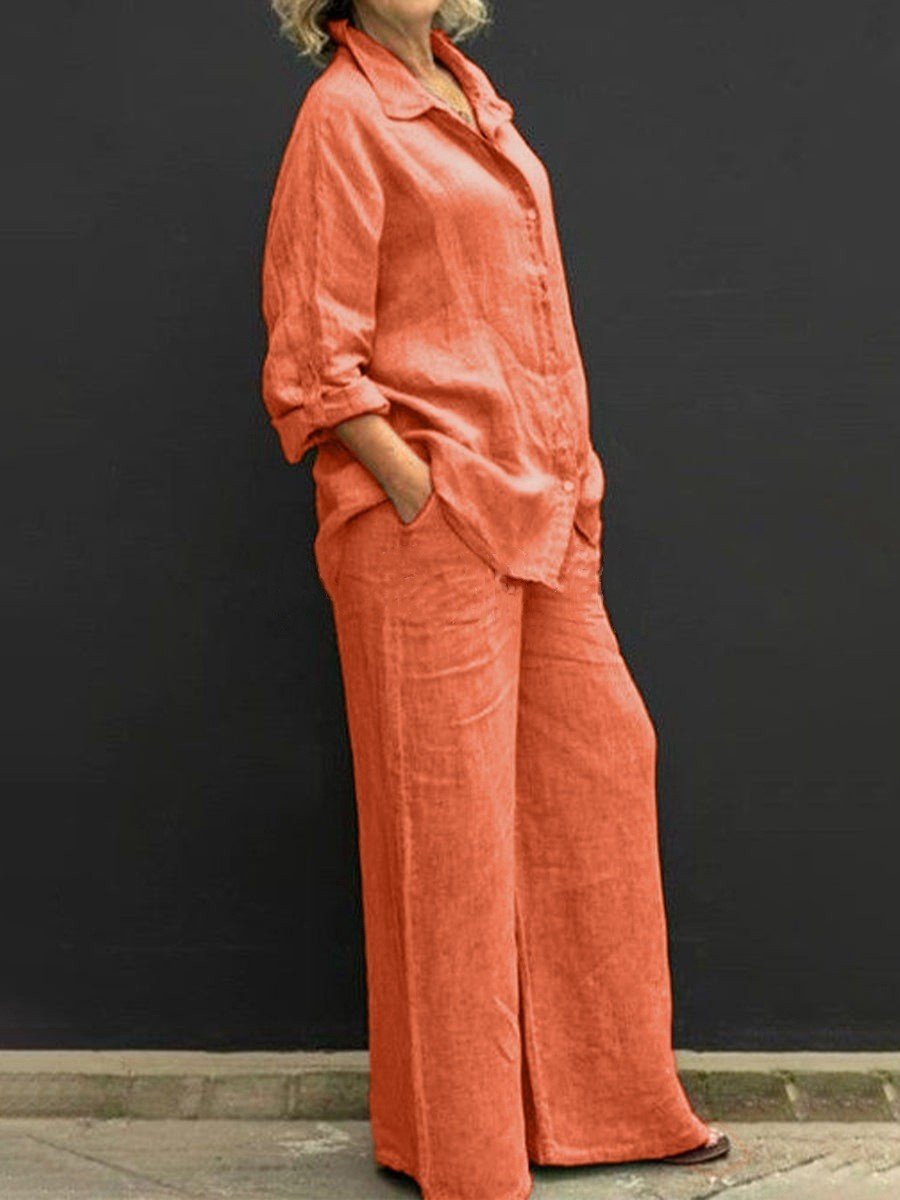 Deux Pièces Ensembles Femmes Décontracté Plain Printemps / Automne Micro-élasticité Coupe Régulière avec Sangle Réglable Top Avec Pantalons Droit Régulier