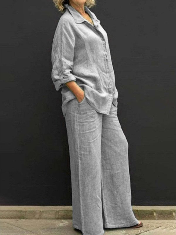 Deux Pièces Ensembles Femmes Décontracté Plain Printemps / Automne Micro-élasticité Coupe Régulière avec Sangle Réglable Top Avec Pantalons Droit Régulier