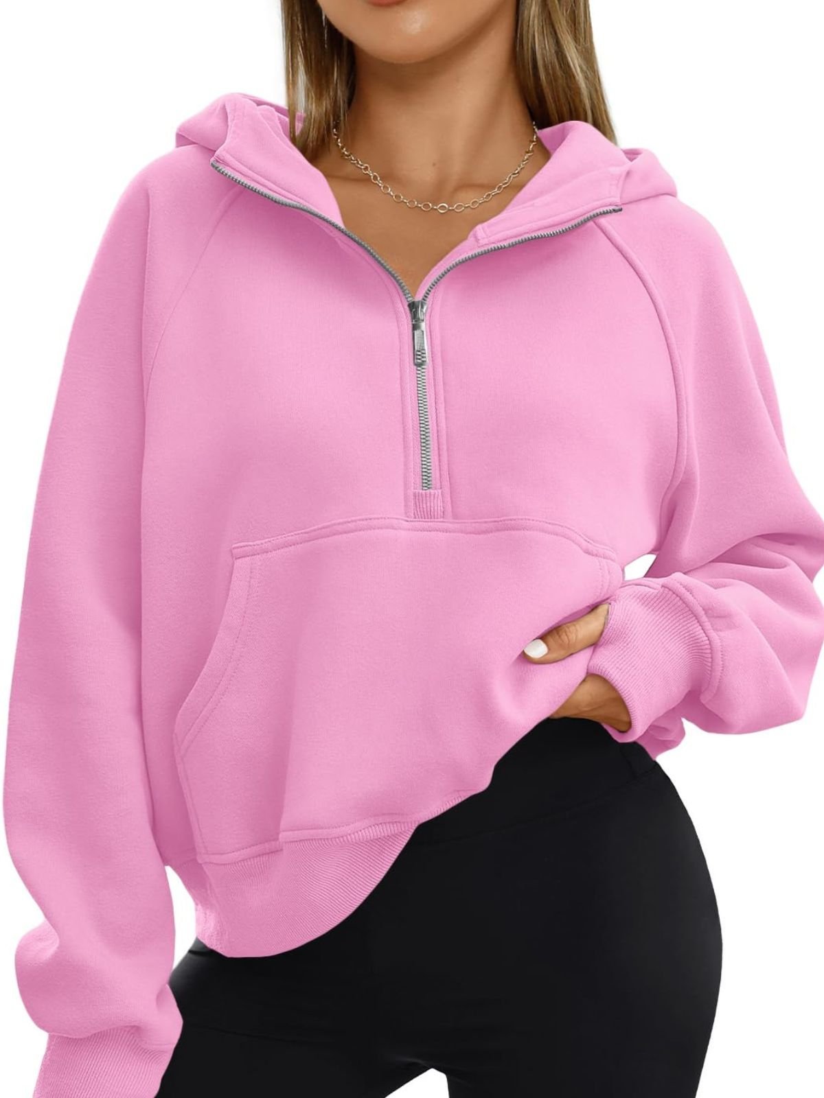 à Capuche Femmes Sportif Plain Printemps / Automne Coton Domestique Régulier Droit Régulier Col mi-ouvert