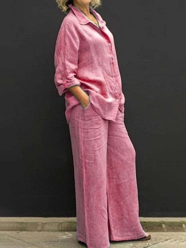 Deux Pièces Ensembles Femmes Décontracté Plain Printemps / Automne Micro-élasticité Coupe Régulière avec Sangle Réglable Top Avec Pantalons Droit Régulier
