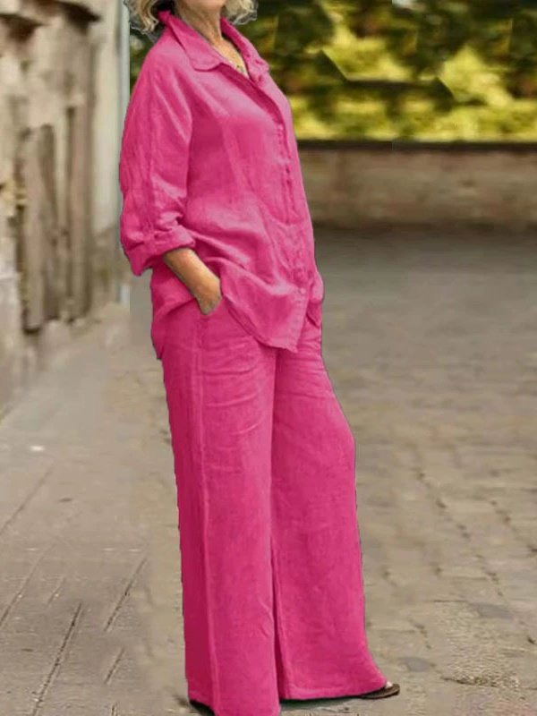 Deux Pièces Ensembles Femmes Décontracté Plain Printemps / Automne Micro-élasticité Coupe Régulière avec Sangle Réglable Top Avec Pantalons Droit Régulier