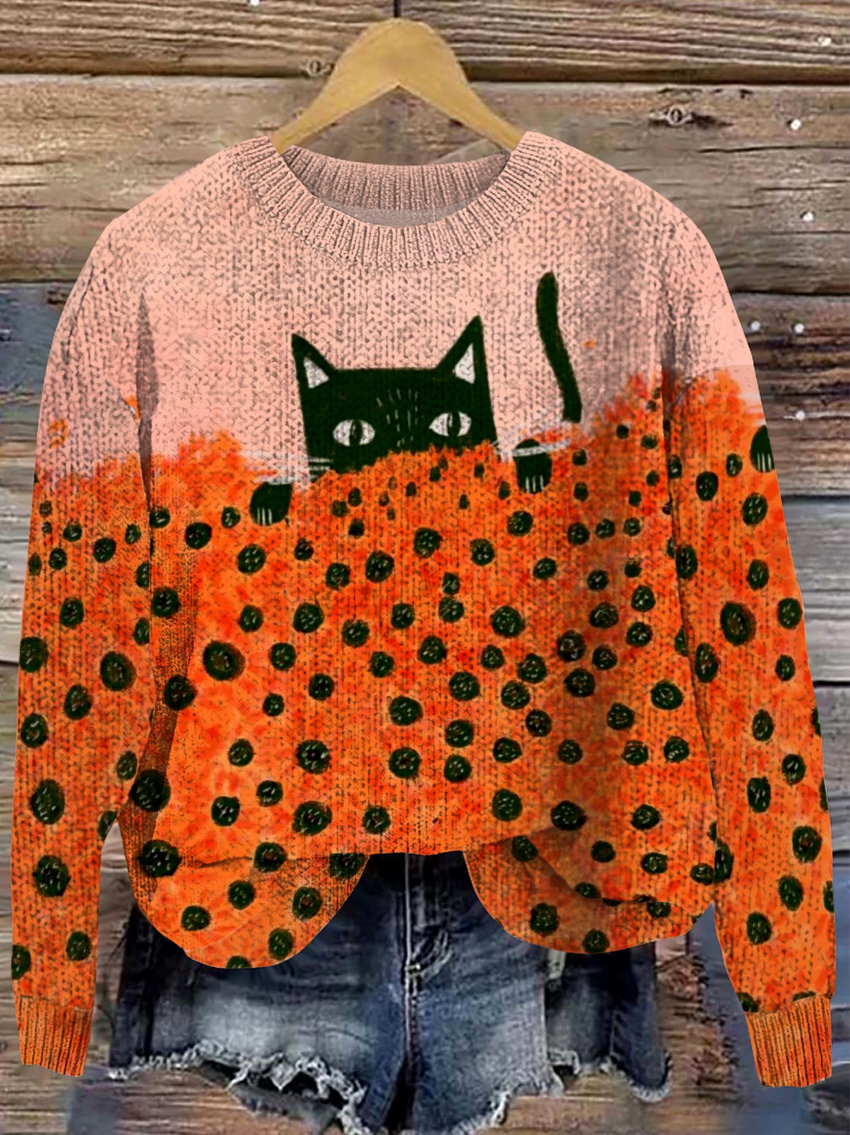 Pulls Femmes Décontracté Imprimé d'Animal Printemps / Automne Micro-élasticité Quotidien Manches Longues Laine/Tricot Régulier Trapèze