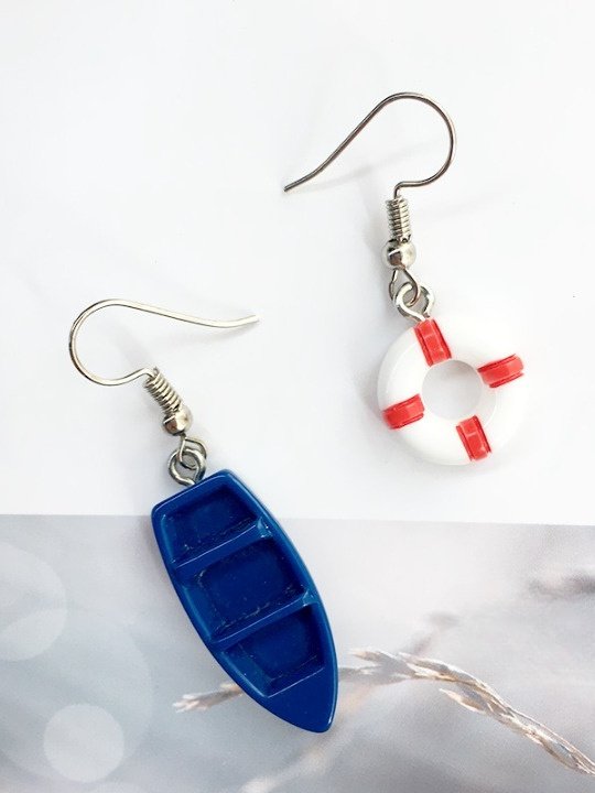 Boucles d'Oreilles Boho Toutes Les Saisons Mer Faire la navette Pendentif Pendre Résine pour Femmes