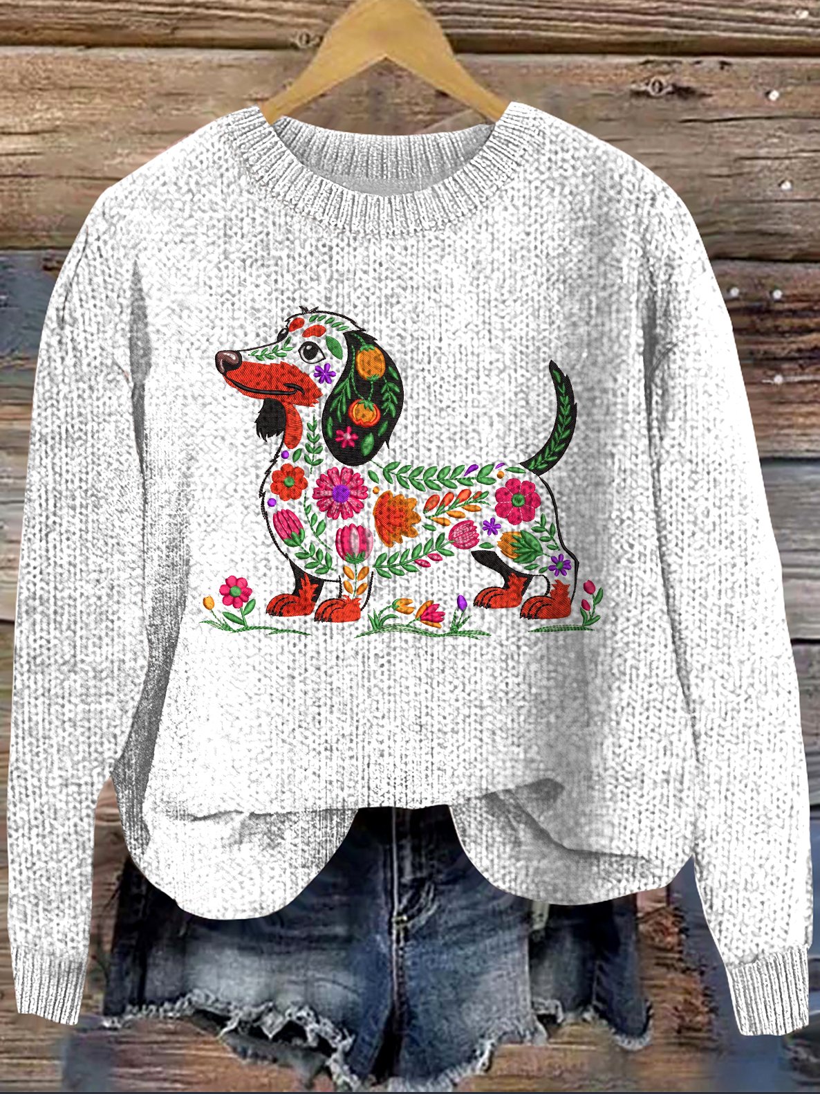 Pulls Femmes Décontracté Imprimé d'Animal Printemps / Automne Micro-élasticité Manches Longues Col Rond Laine/Tricot Régulier Régulier