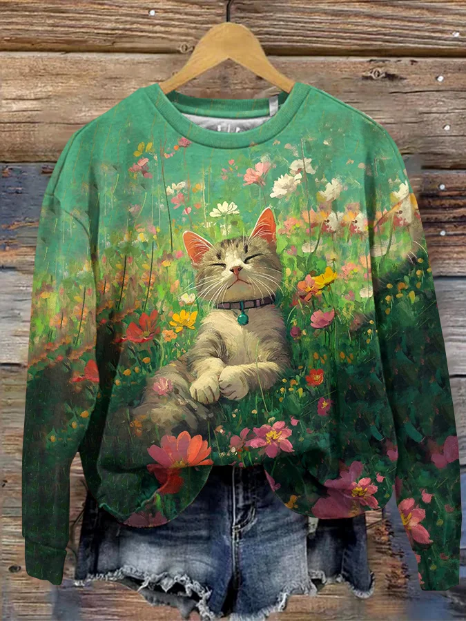 à Capuche Femmes Décontracté Printemps / Automne Lettres de texte Coton Micro-élasticité Coupe Régulière Col Rond Régulier Régulier