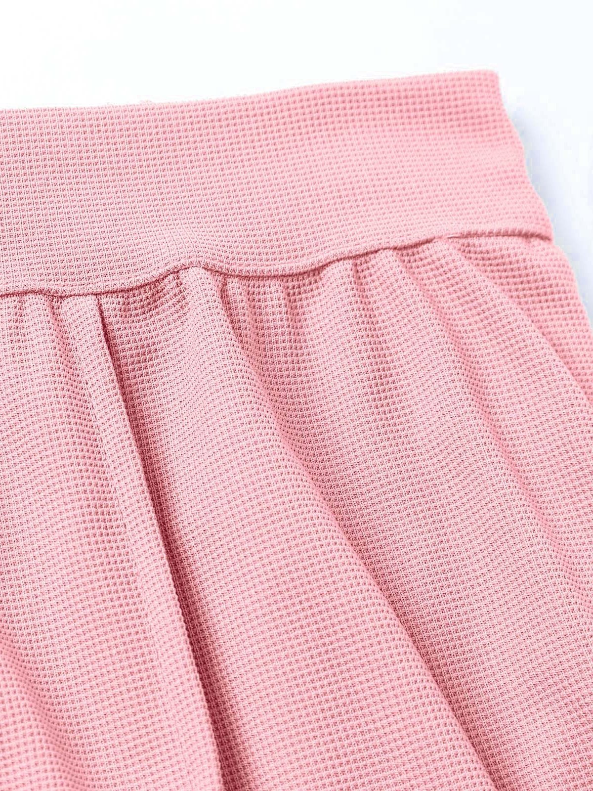 Pantalons Semi-formel Plain Printemps / Automne Polyester Joint Fendu Naturel Micro-élasticité Taille Élastique Régulier pour Femmes