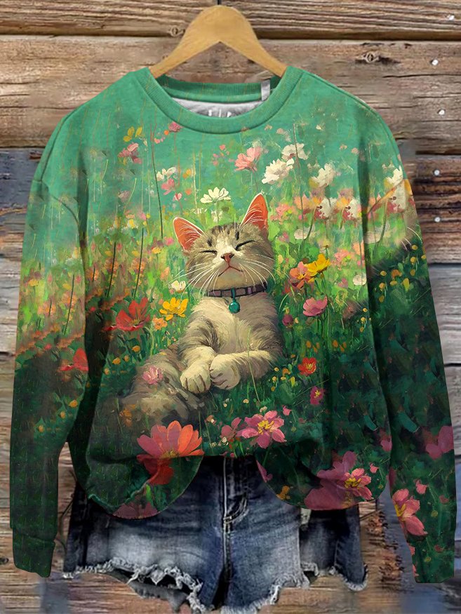 à Capuche Femmes Décontracté Printemps / Automne Lettres de texte Coton Micro-élasticité Coupe Régulière Col Rond Régulier Régulier