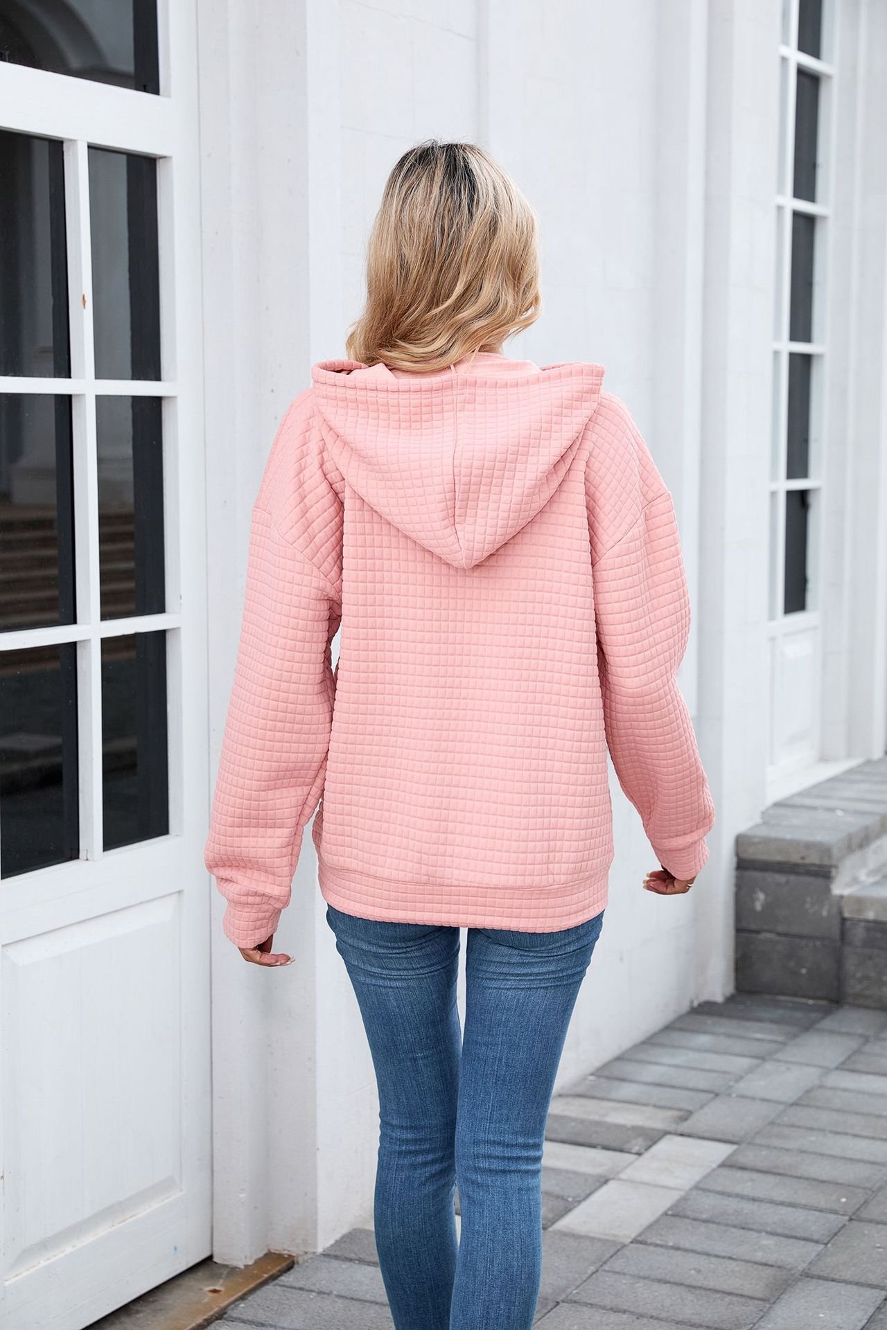 à Capuche Décontracté Plain Printemps / Automne Coton Micro-élasticité Coupe Régulière Régulier Trapèze Régulier pour Femmes
