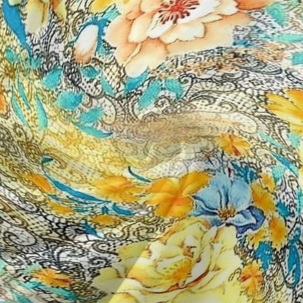 Femmes Floral Jaune Col V Confortable Robe Maxi Sexy