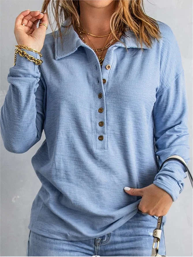Sweat-shirts Femmes Urbain Plain Printemps / Automne Polyester Joint Fendu Col Montant Coupe Régulière Manches Longues Régulier