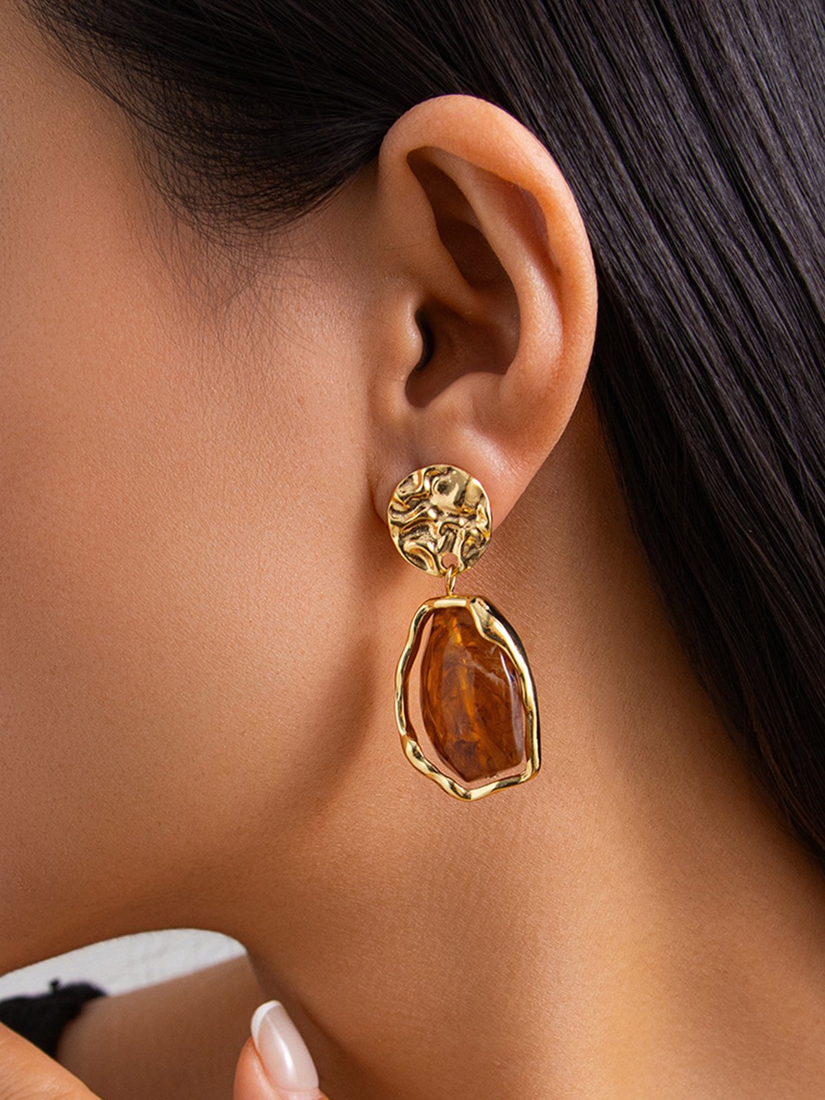 Boucles d'oreilles Femme Plain Toutes Les Saisons Élégant Quotidien Métal Goujon