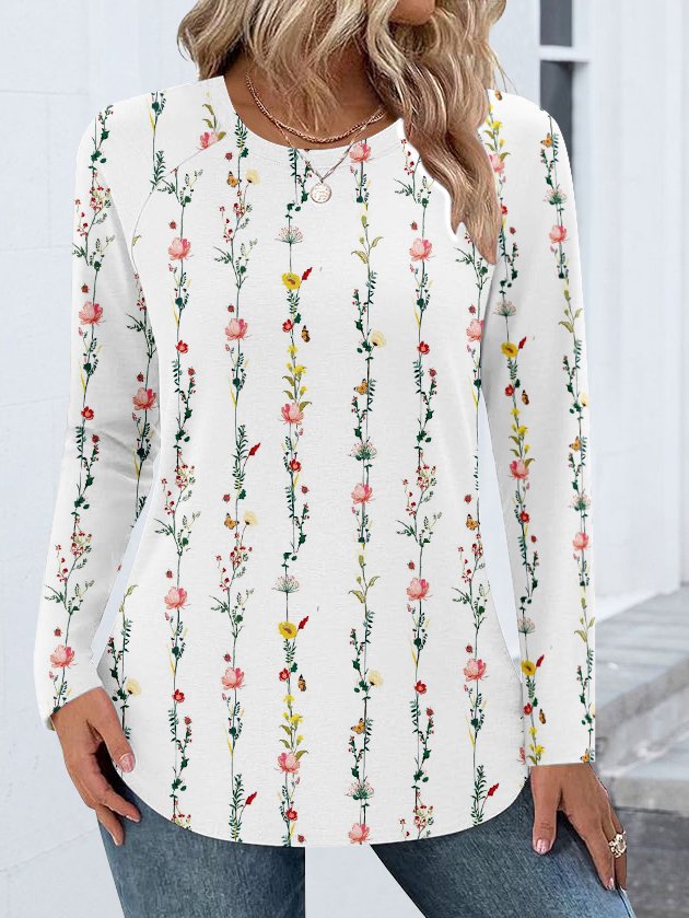 T-shirts Femmes Décontracté Imprimé d'Animal Printemps / Automne Coton Quotidien Coupe Régulière Régulier Trapèze Régulier