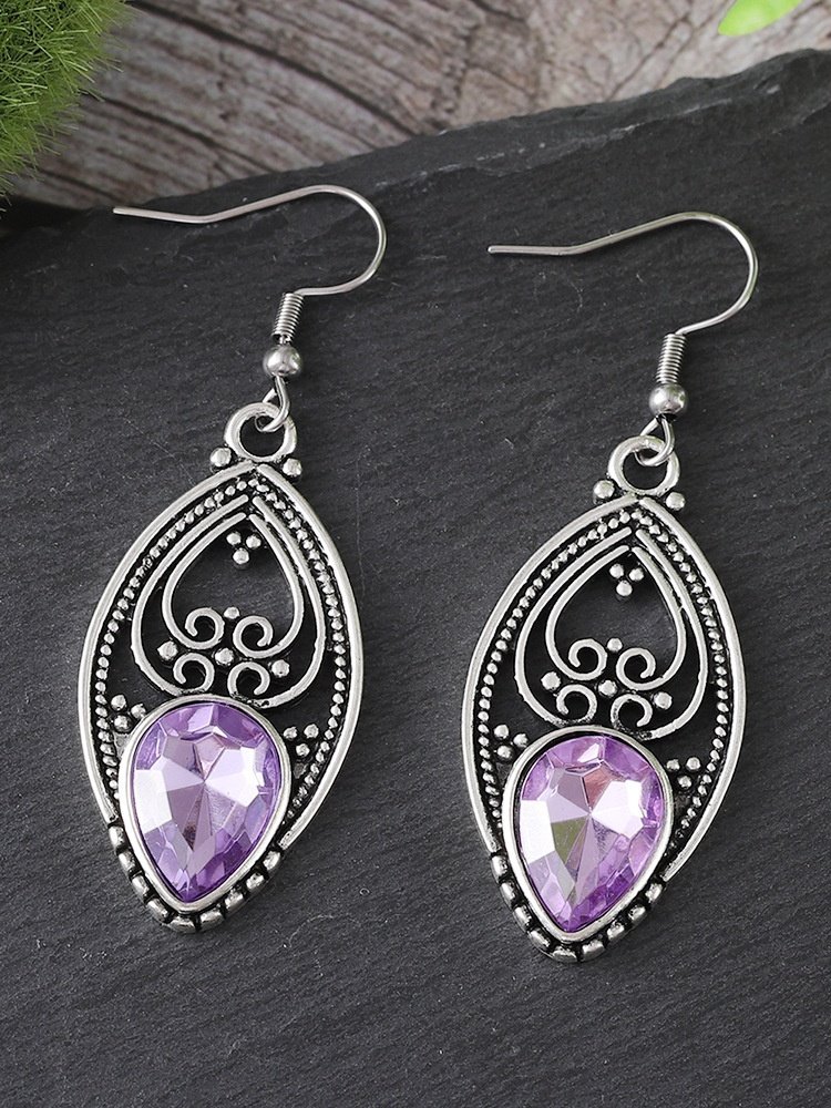 Boucles d'Oreilles Géométrique Simple Toutes Les Saisons Métal Fête Métal Goujon pour Femmes