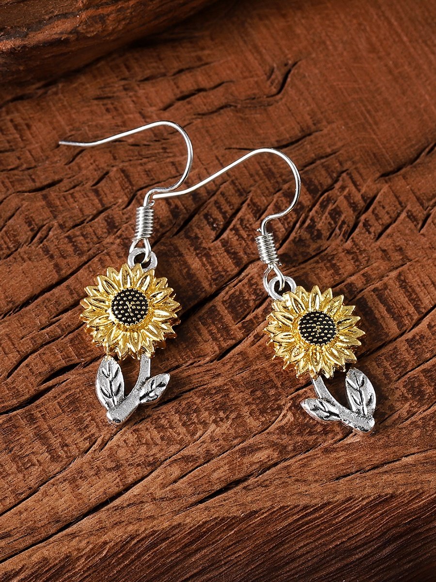 Boucles d'Oreilles Simple Floral Toutes Les Saisons Métal Sortie Métal Goujon pour Femmes
