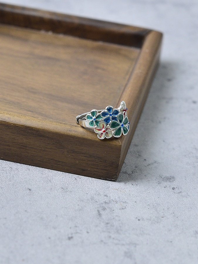 Bagues de Style Occidental Floral Toutes Les Saisons Panneau ensemble Métal Bague pour Femmes