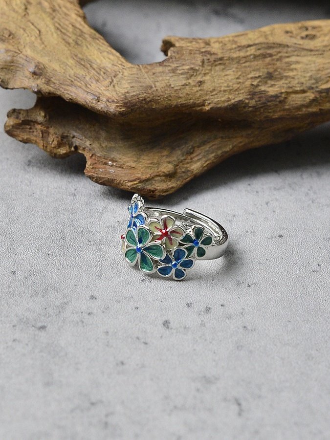 Bagues de Style Occidental Floral Toutes Les Saisons Panneau ensemble Métal Bague pour Femmes