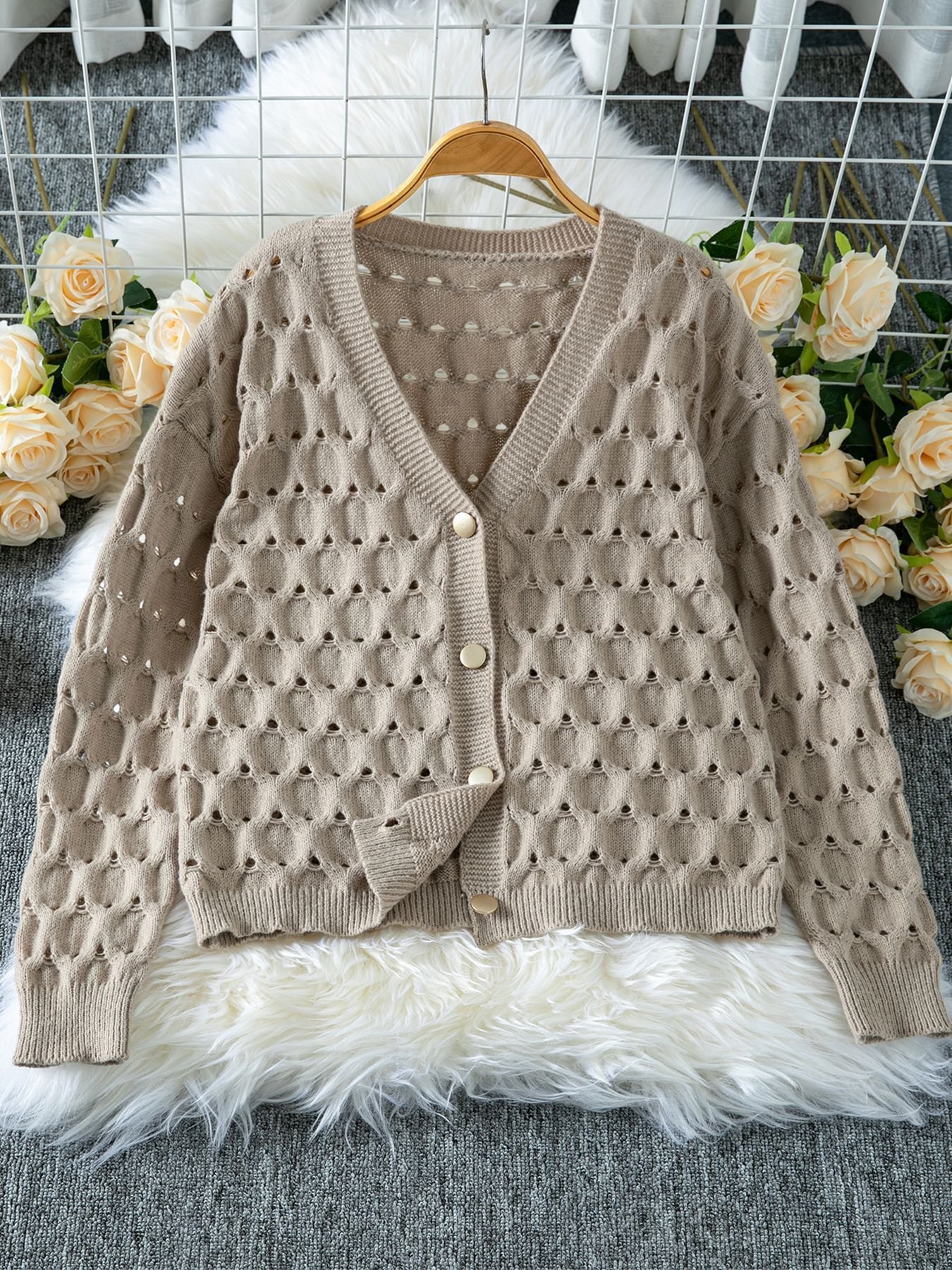 Pulls Décontracté Plain Printemps / Automne Micro-élasticité Quotidien Coupe Régulière Manches Longues Régulier Trapèze pour Femmes